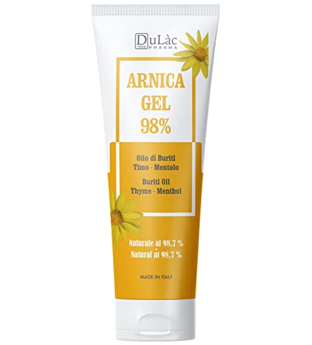 Dulàc - Arnica Gel for Bruising and Swelling Maximum Strength (98%) 3.38 Fl Oz for Muscle and Joint Relief, Cool Effect and Natural Formula, Dermatologically Tested - Made in Italy