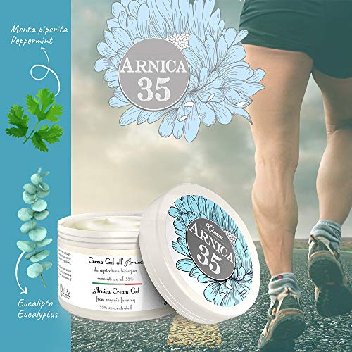 Dulàc - Natural Arnica Cream Extra Strong 8.45 Fl Oz with 35% Organic Arnica Montana Extracts for Joint and Muscle Relief, Made in Italy Arnica Bruise Cream Extra Strength, Cool Effect